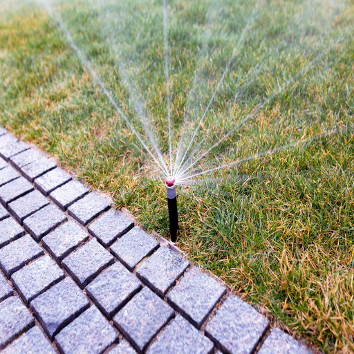 One of our yard enhancements, a watering system.